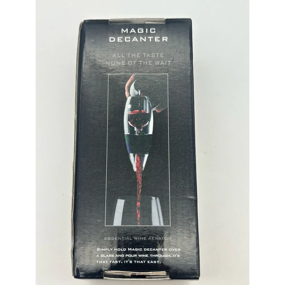 Magic Decanter Essential Wine Aerator Pourer Set New Open Box